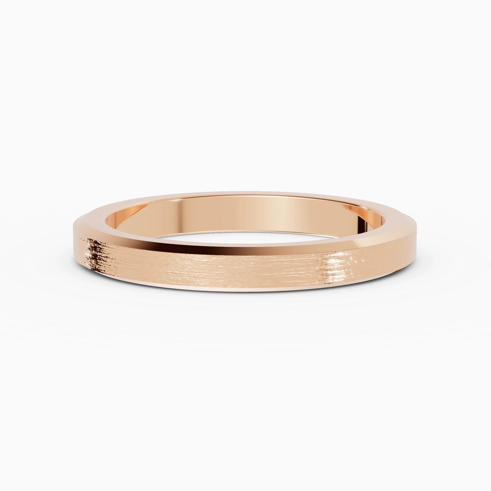 Anillo de compromiso Orion en oro rosa de 3 mm