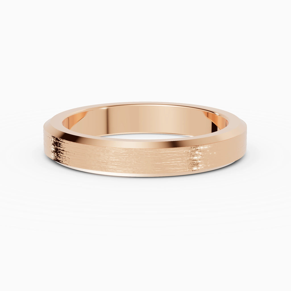 Anillo de compromiso Orion en oro rosa de 4 mm