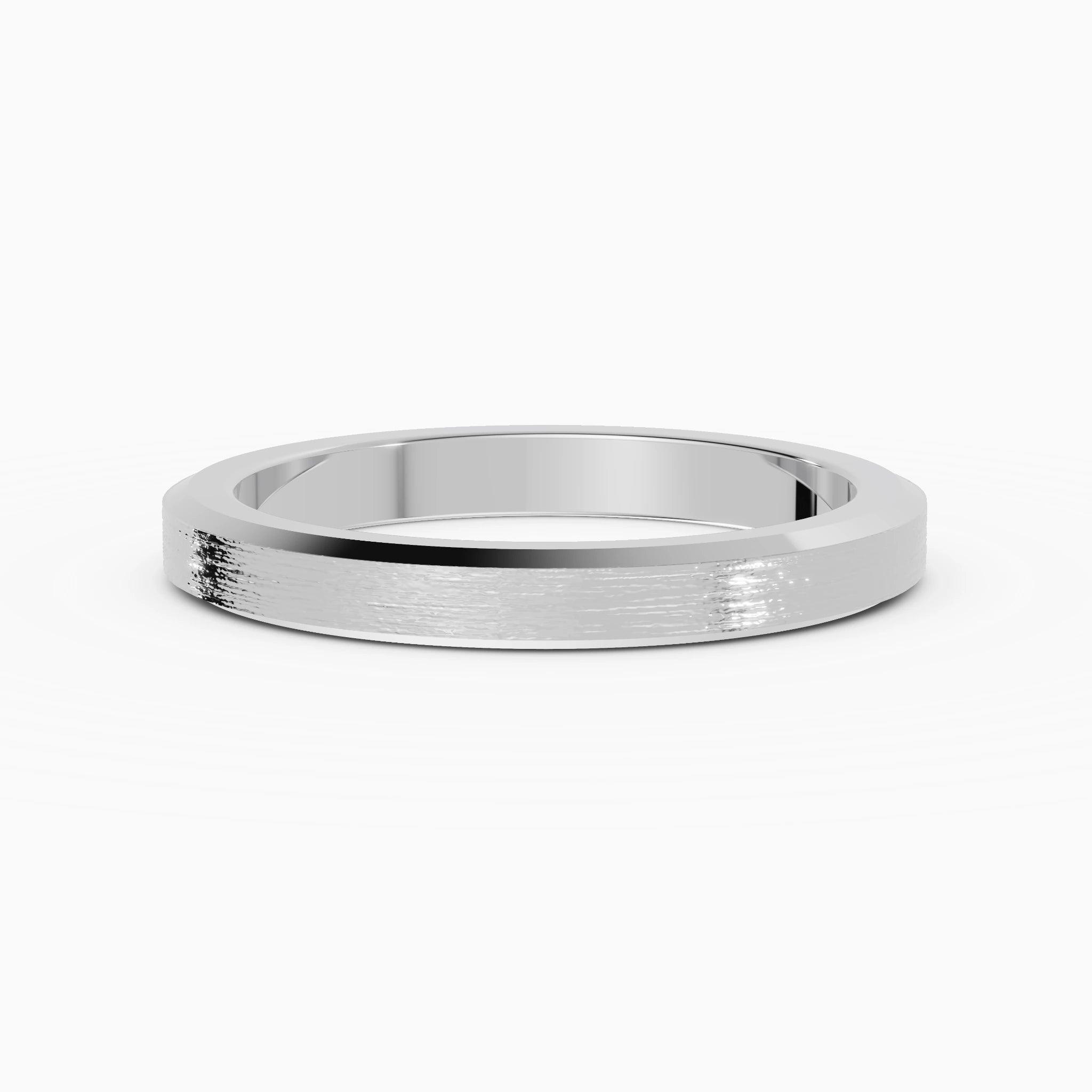 Anillo de compromiso Orion en oro blanco de 3 mm