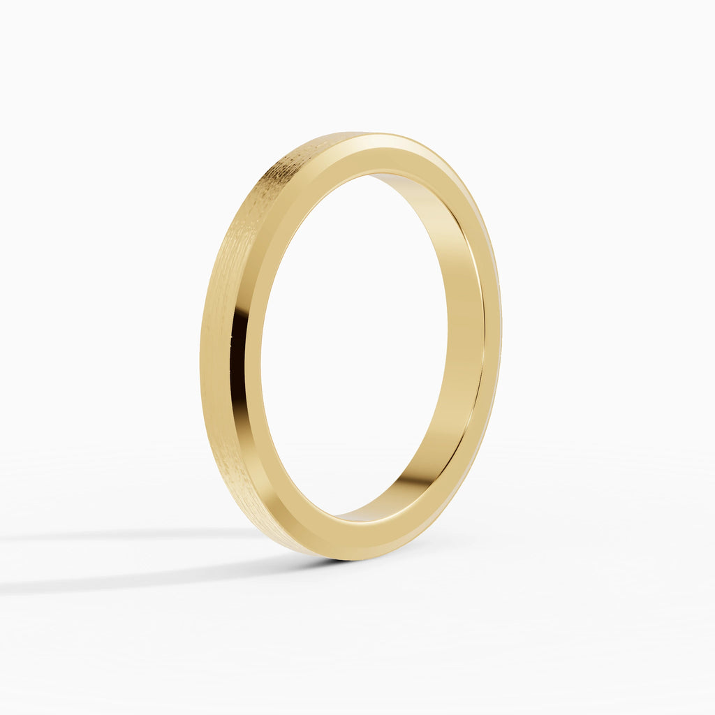 Anillo de compromiso Orion en oro amarillo de 3 mm vista lateral