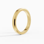 ORION engagement ring in yellow gold 3 mm, side view
