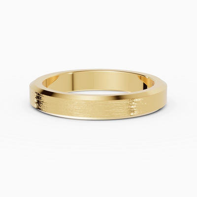 Anillo de compromiso Orion en oro amarillo de 4 mm
