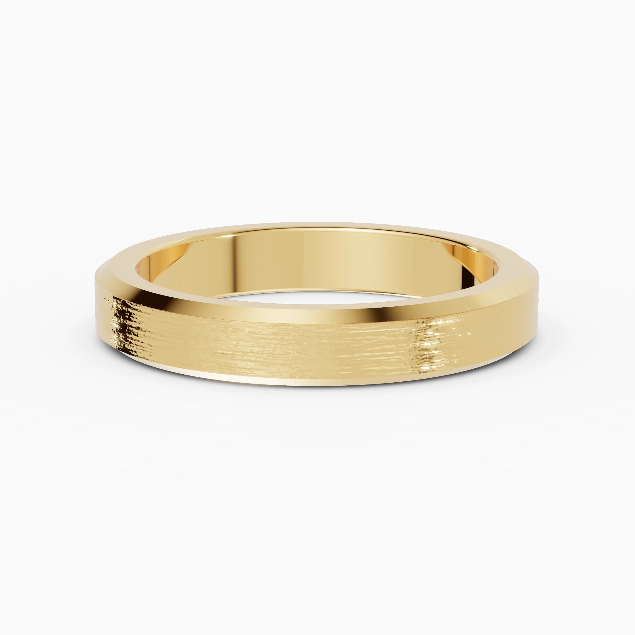 Anillo de compromiso Orion en oro amarillo de 4 mm