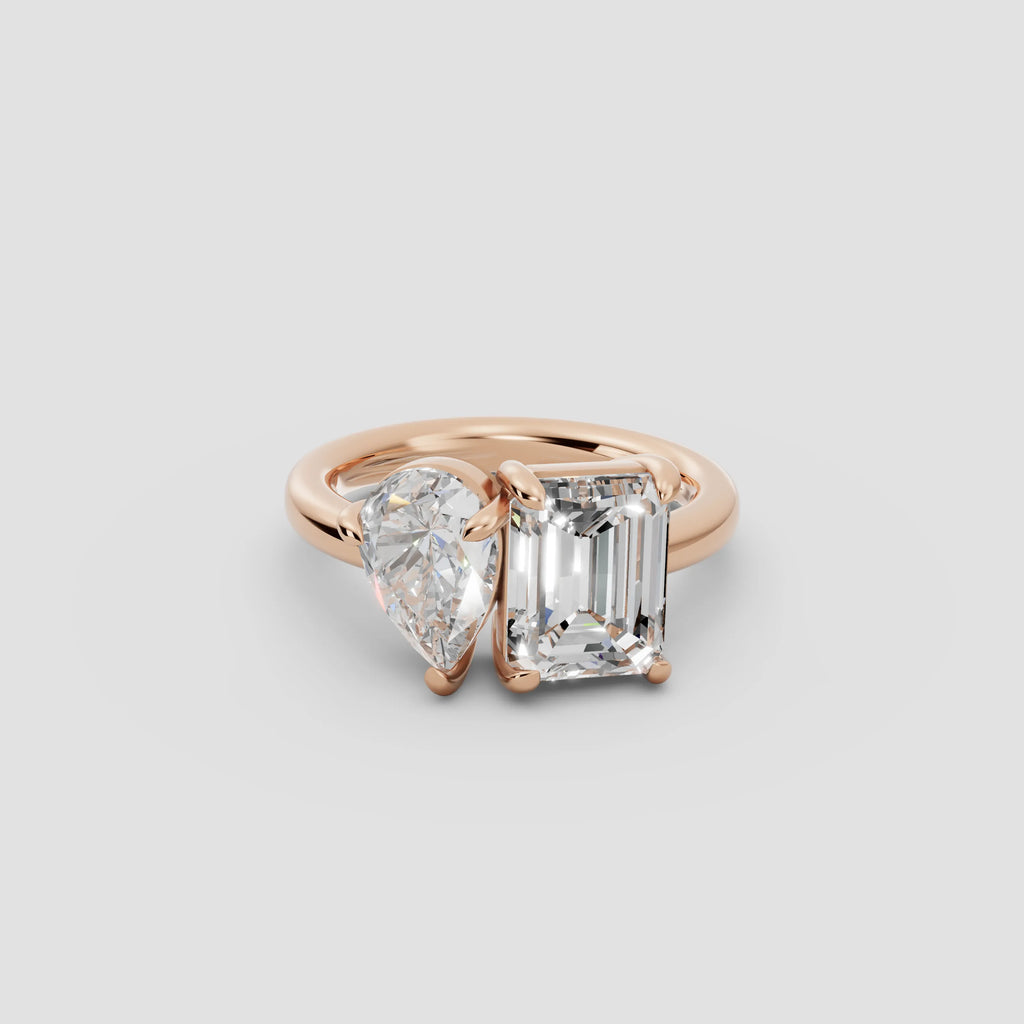 ROMEO&JULIET | Anillo moi et toi pera y esmeralda