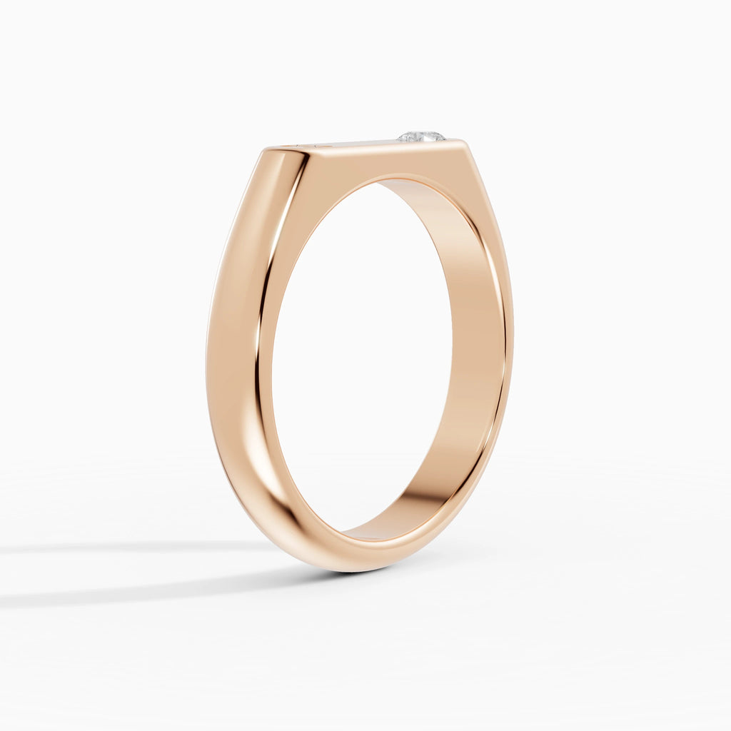 Fede Nuziale Personalizzabile Iniziale Diamante 4mm | SOLEIL