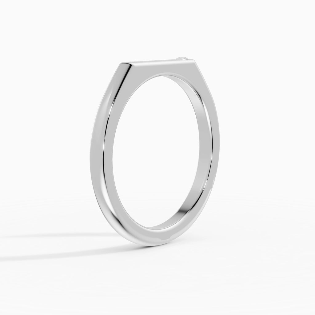 Fede Nuziale Personalizzabile Iniziale Diamante 2mm | SOLEIL