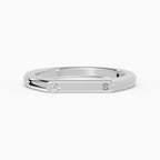 Fede Nuziale Personalizzabile Iniziale Diamante 2mm | SOLEIL