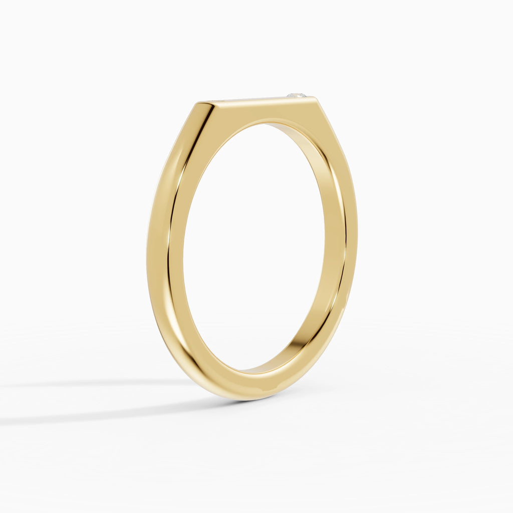 Fede Nuziale Personalizzabile Iniziale Diamante 2mm | SOLEIL