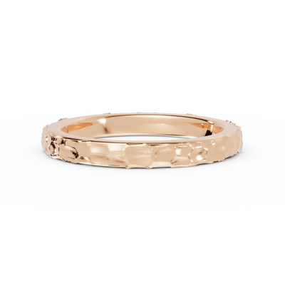 Anillo de compromiso Terra en oro rosa de 2,5 mm