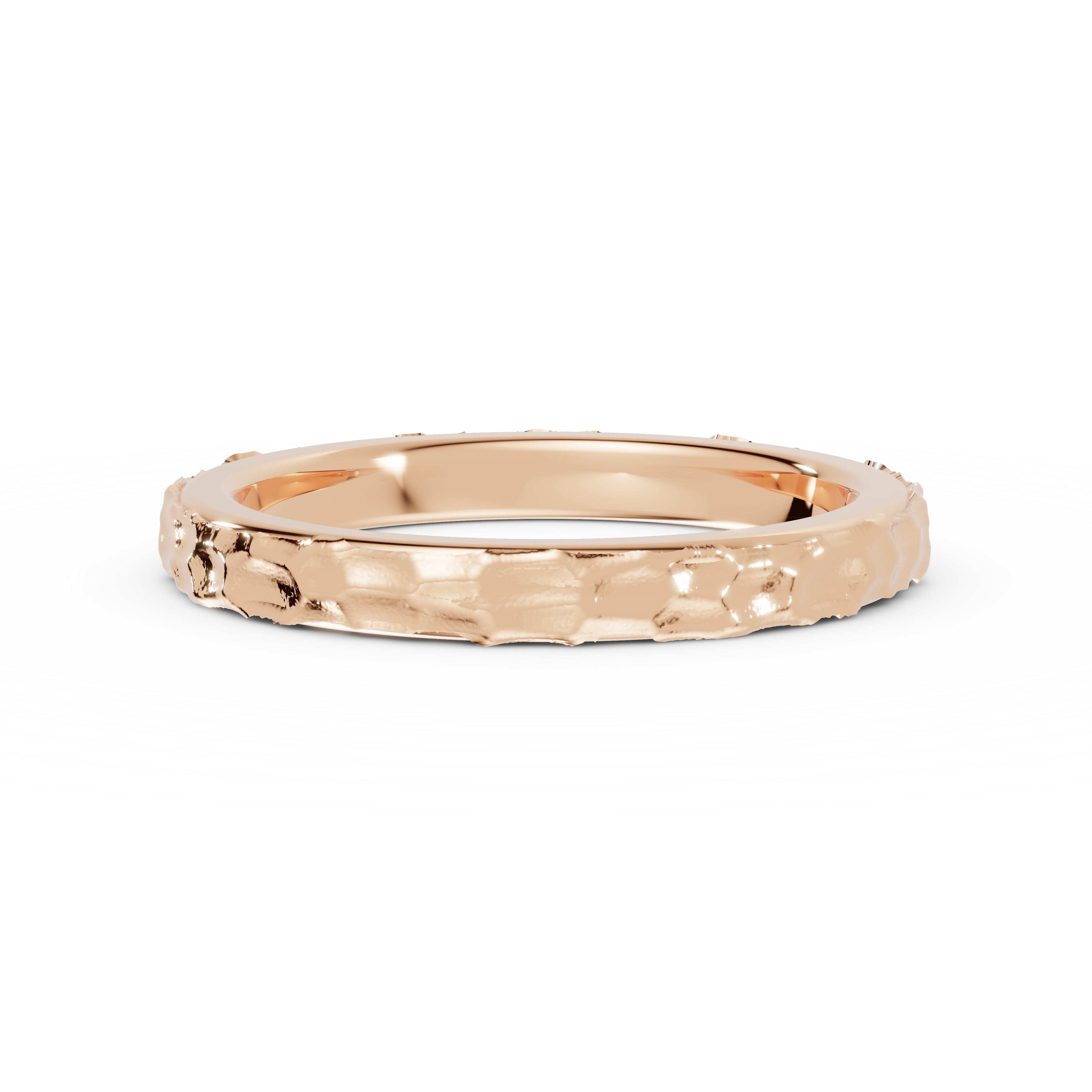 Anillo de compromiso Terra en oro rosa de 2,5 mm