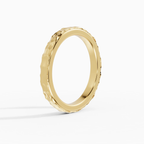 Terra engagement ring in yellow gold, 2.5mm, side view