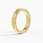 Terra engagement ring in yellow gold, 3.5mm, side view