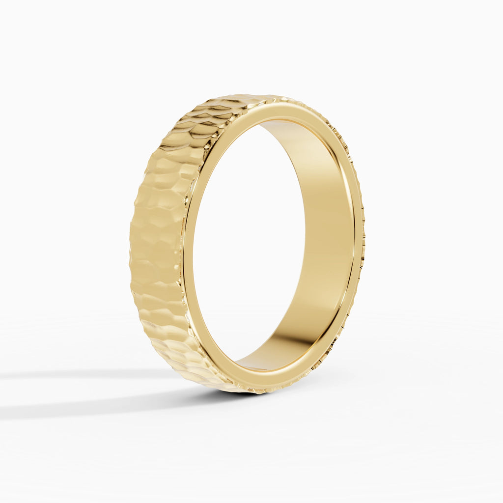 Anillo de compromiso Terra en oro amarillo de 5,5 mm vista lateral