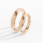 Set Alliances Rondes Couple 4mm + 3mm | ESSENTIA