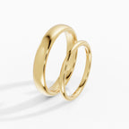 Set Alliances Rondes Couple 4mm + 2mm | ESSENTIA
