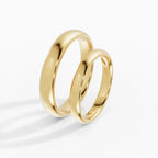 Set Alliances Rondes Couple 4mm + 3mm | ESSENTIA