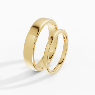Set Alliances Lisses Couple 4mm + 2mm | LUX