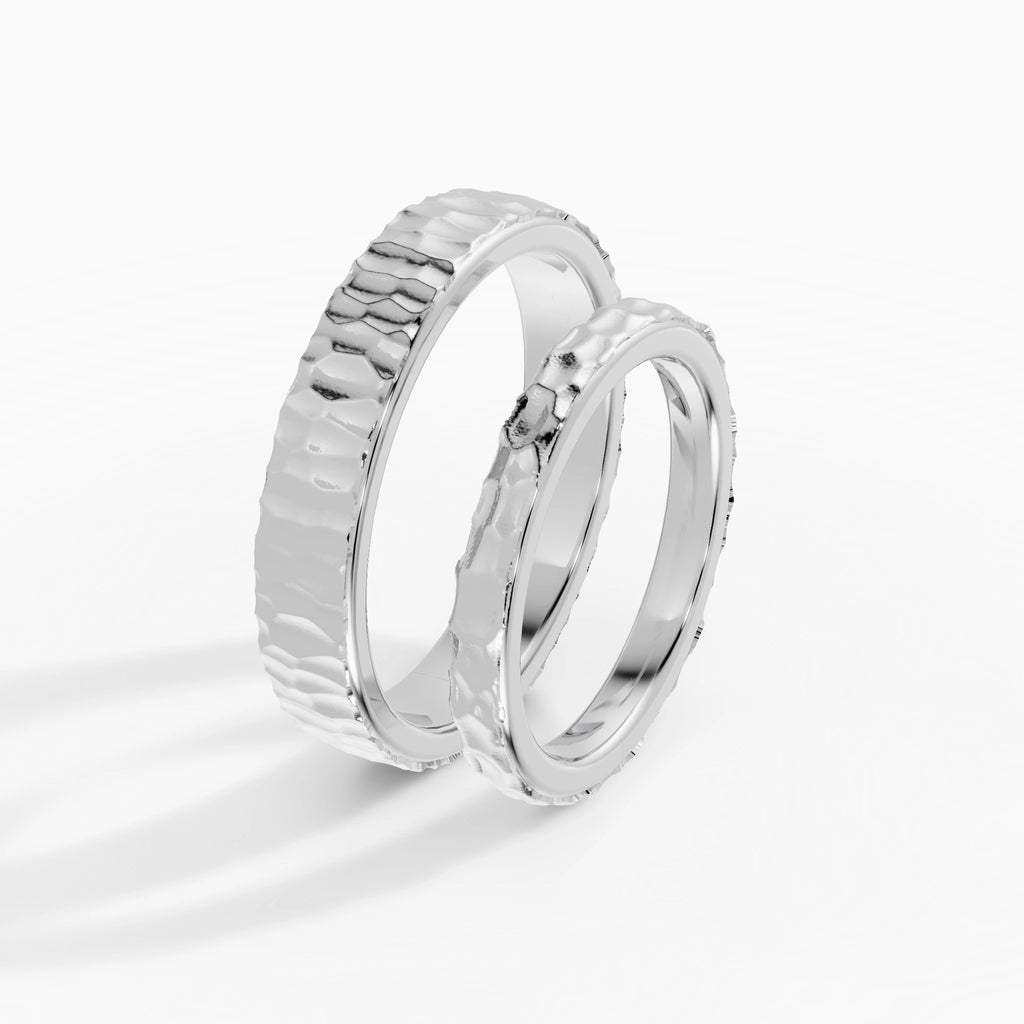 Set Alianzas Martilladas confort fit Pareja | TERRA