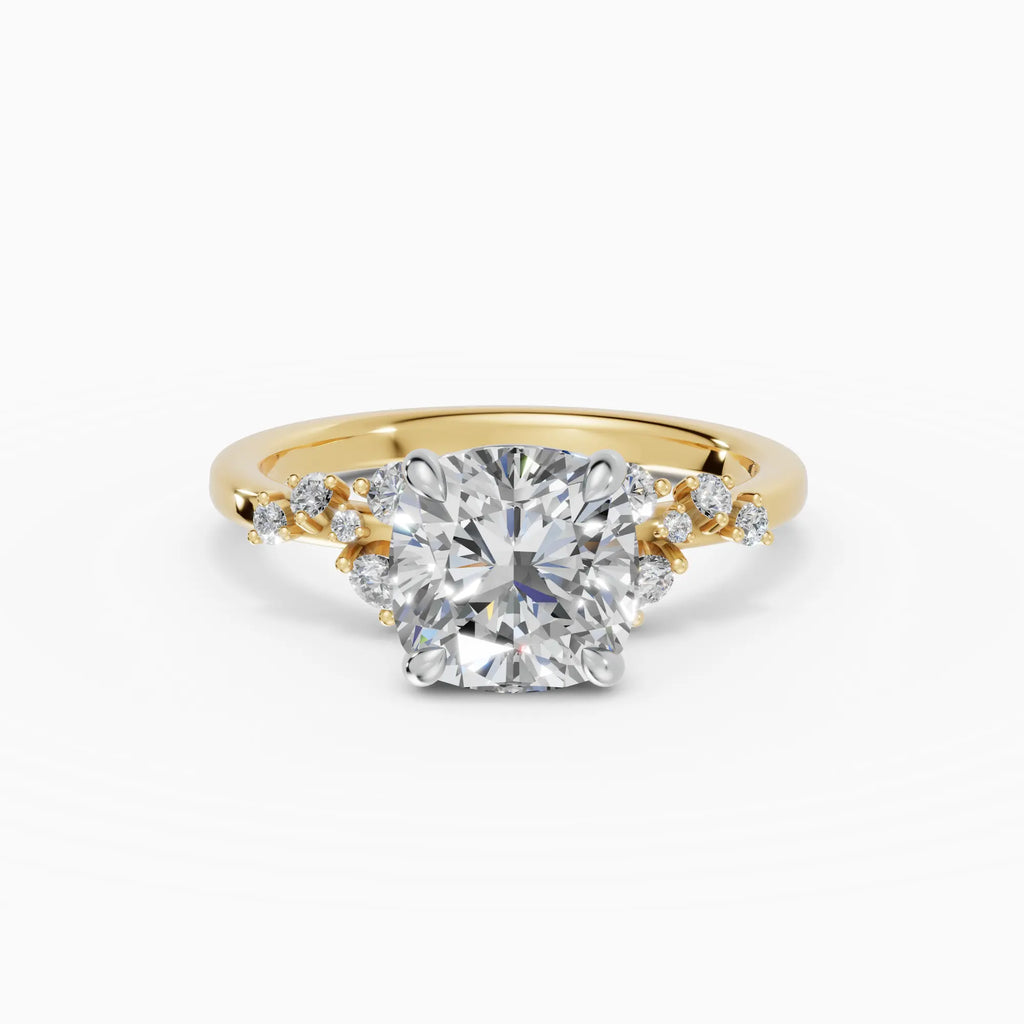 Anillo de compromiso JASMINE cojín clúster