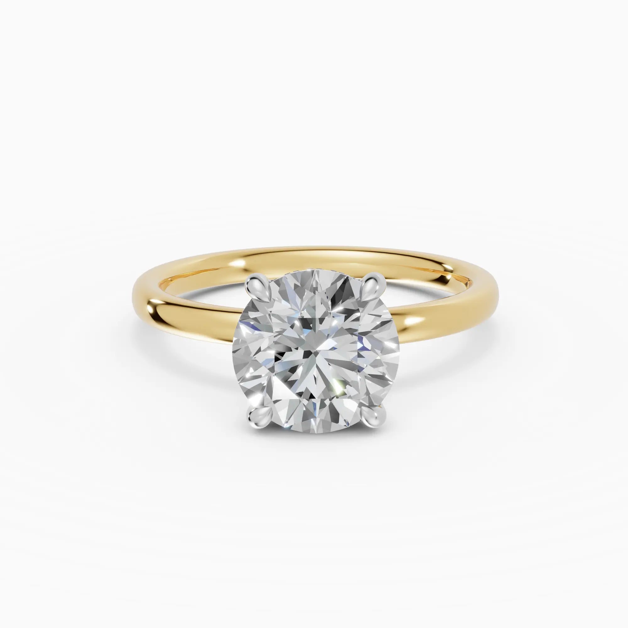 Anillo de compromiso THEIA brillante solitario halo escondido