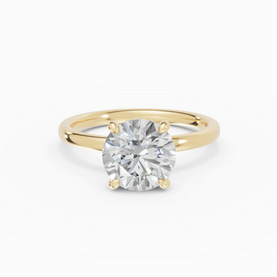 THEIA | Anillo solitario halo escondido brillante