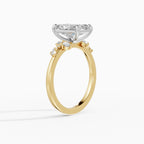 JASMINE radiant cluster engagement ring