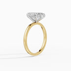 Anillo de compromiso THEIA marquesa solitario halo escondido