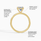 Verlobungsring GAIA Oval Solitär in Gelbgold 14k – Perspektive
