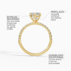 AURORA marquise half-pavé solitaire engagement ring in platinum - perspective