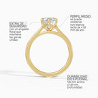 MAGNOLIA marquise floral setting solitaire engagement ring in platinum - perspective