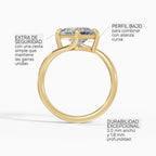 AXIS princess bypass setting engagement ring in platinum - perspective