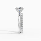 Anillo de compromiso THEIA brillante solitario halo escondido - contexto