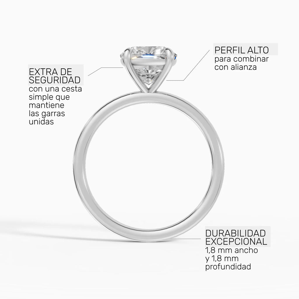 GAIA | Anillo solitario cojín