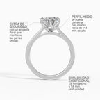 MAGNOLIA oval floral setting engagement ring - with box