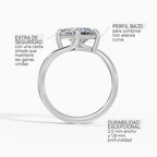 AXIS princess bypass setting engagement ring - with box