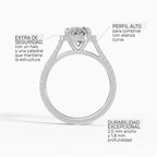 HELIA oval halo with cathedral setting engagement ring - with box