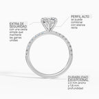 AURORA marquise half-pavé solitaire engagement ring - with box