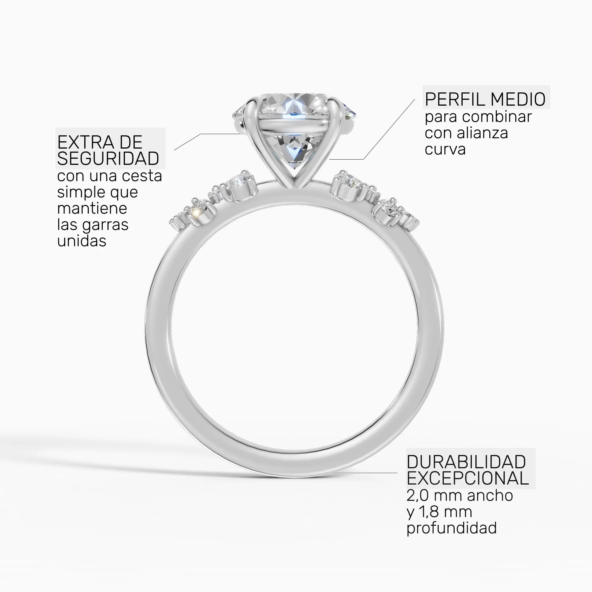 JASMINE | Anillo clúster brillante