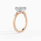 JASMINE radiant cluster engagement ring