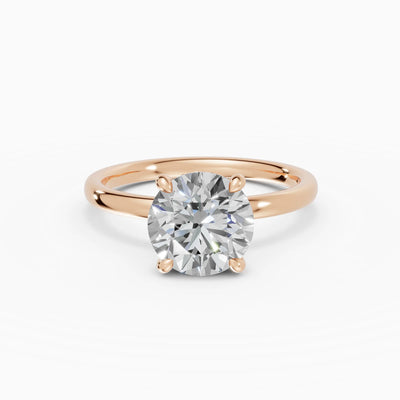 THEIA | Anillo solitario halo escondido brillante