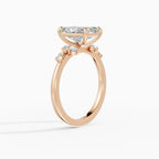 JASMINE radiant cluster engagement ring - comparison