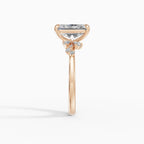 JASMINE radiant cluster engagement ring - context