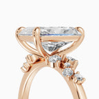 JASMINE radiant cluster engagement ring - lifestyle