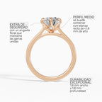 MAGNOLIA oval floral setting engagement ring