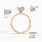 AURORA pear half-pavé solitaire engagement ring - in context