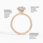 AURORA round brilliant half-pavé solitaire engagement ring