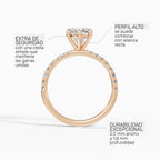AURORA marquise half-pavé solitaire engagement ring