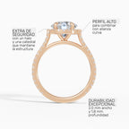 HELIA pear halo with cathedral setting engagement ring - gallery