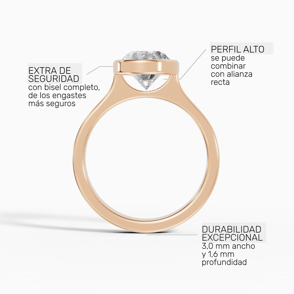 HERA | Anillo solitario oval biselado