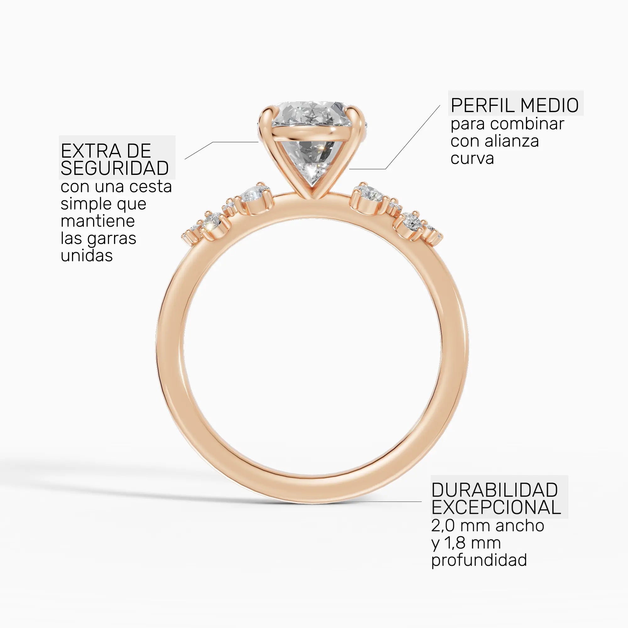 JASMINE | Anillo clúster oval